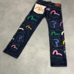 Evisu Blue Wmns Multicolor Multi-Pocket Pant