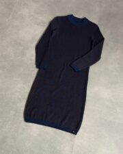 Stussy Blue/Brown Check Pattern Knit Dress