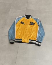 Valentino Light Blue/Yellow Panther Souvenir Jacket 2017