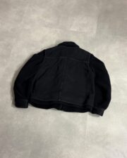 MM6 Black Denim Shearling Sleeve Jacket - Image 2