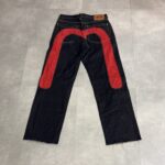 Evisu Pant With Red Embroidery Daicock