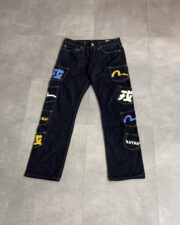 Evisu Multipocket Pant With Yellow/Blue Seagull - Image 2