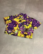 Formy Studio Yellow Printed Tech Short Sleeve Shirt