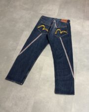 Evisu Pant With External Selvedge and Yellow/Red Seagull