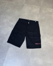 True Religion Black Denim Shorts