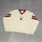 Reaven Cream/Bordeaux  NY Sweater