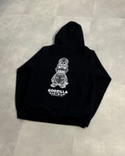 Bape x Godzilla Baby Milo Black Hoodie - Image 2
