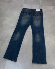 True Religion Street Lights Dark Wash Ricky Relaxed Straight Pant with Red Stitching - Image 2