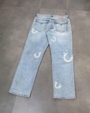 True Religion Light Wash Bobby Relaxed Pant with Flap Puff Print - Image 2
