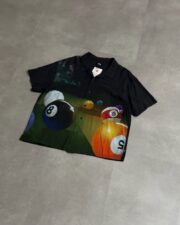 Stussy Black "Pool Hall" Short Sleeve Shirt