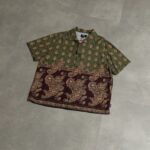 Stussy Green/Burgundy Arabic Short Sleeve Shirt
