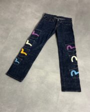 Evisu Blue Wmns Multicolor Multi-Pocket Pant - Image 2