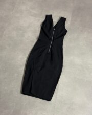 Rick Owens Black Sleeveless Midi Dress - Image 2