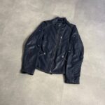 Armani Jeans '00 Blue Eco Leather "J" Jacket