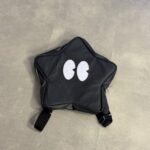 Enjoy World Black Star Leather Backpack