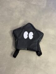Enjoy World Black Star Leather Backpack