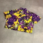 Formy Studio Yellow Printed Tech Short Sleeve Shirt