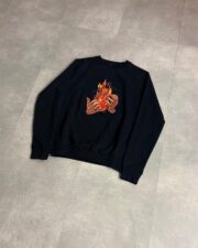 Off-White Black Diagonal Fire Crewneck
