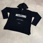 Moschino Black Hooded Longsleeve Polo