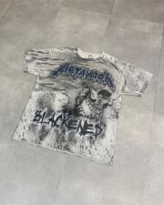 Metallica Grey '00s All-Over Graphic Skull T-Shirt