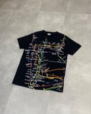 NYC Subway Line Black Graphic T-Shirt