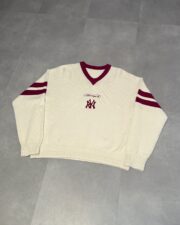 Reaven Cream/Bordeaux  NY Sweater
