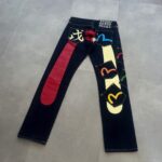 Evisu Multicolor Multipocket Pant with Red/White Daicock