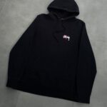 Stussy Black Vintage Graffiti Logo Hoodie